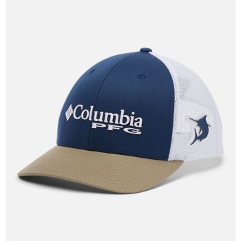 Columbia Muške Kape - PFG Mesh Snap Back Ball Tamno Sive Bijele | PMDI-80743